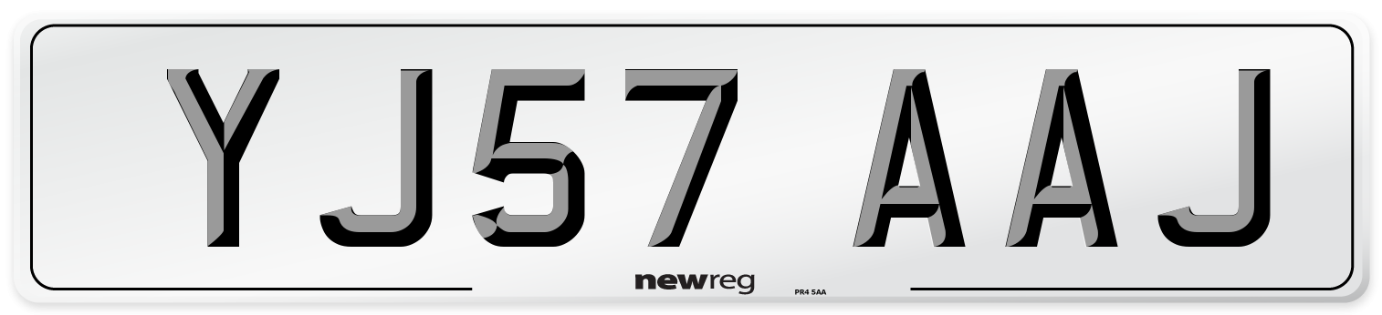 YJ57 AAJ Number Plate from New Reg
